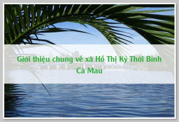 Giới thiệu chung về xã Hồ Thị Kỷ Thới Bình Cà Mau