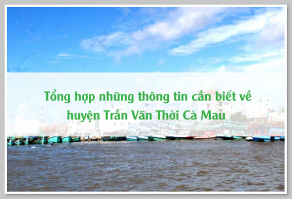 Tổng hợp những thông tin cần biết về huyện Trần Văn Thời Cà Mau 