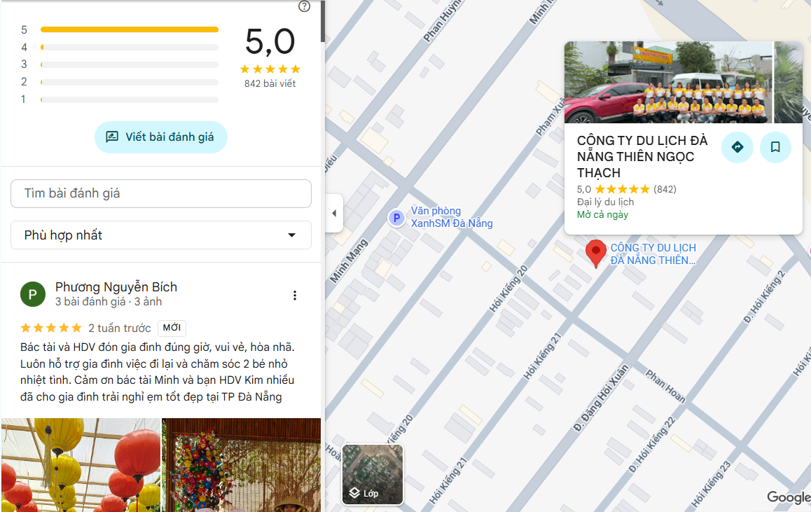 google maps Ngọc Thạch Travel